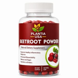 Plantia USA Beetroot Powder 120 Veg Capsules